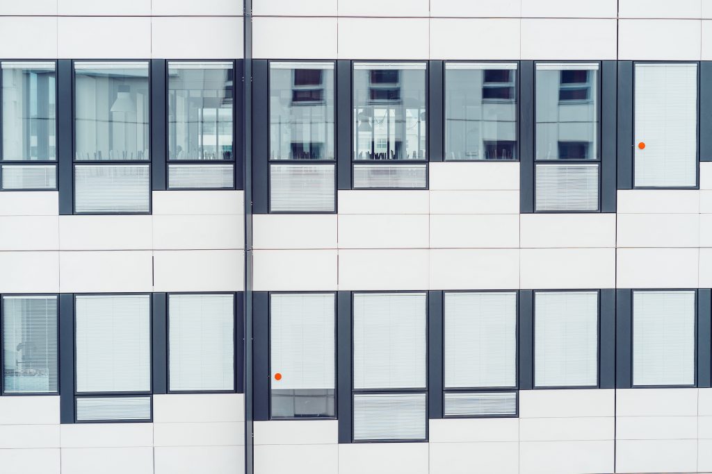 Modern office building facade
