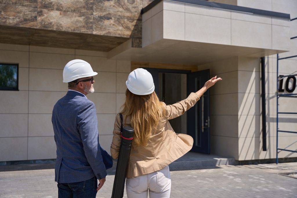 architect site visit building exterior