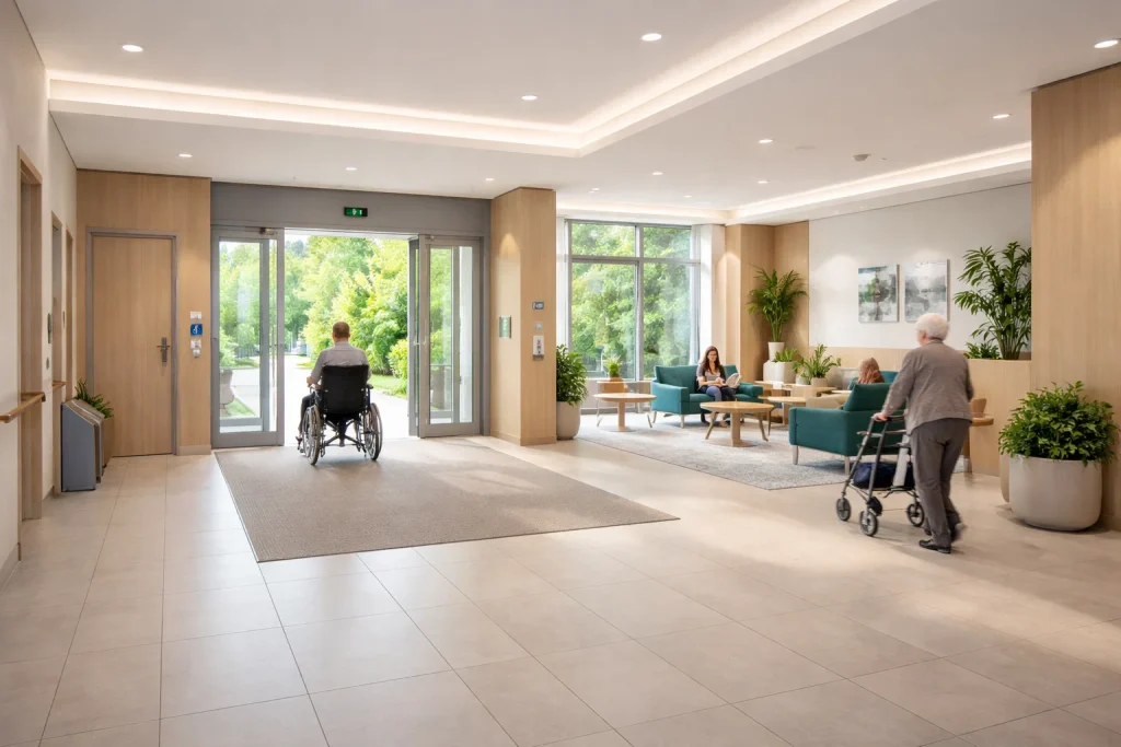 a well-designed entrance, corridor